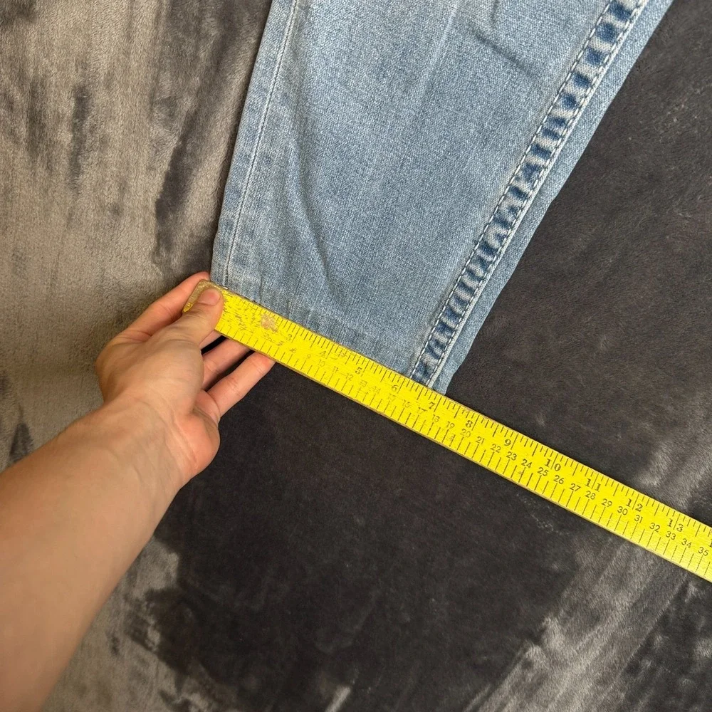 Vintage y2k True Religion Skinny Light Wash Faded Denim Jeans Size 32x26